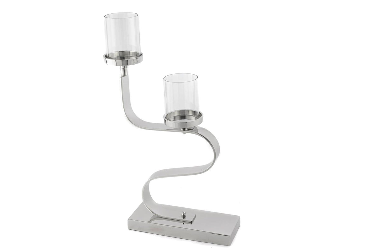 Mikasa Moor Silver 2li Metal Cam Mumluk 32x10x51cm