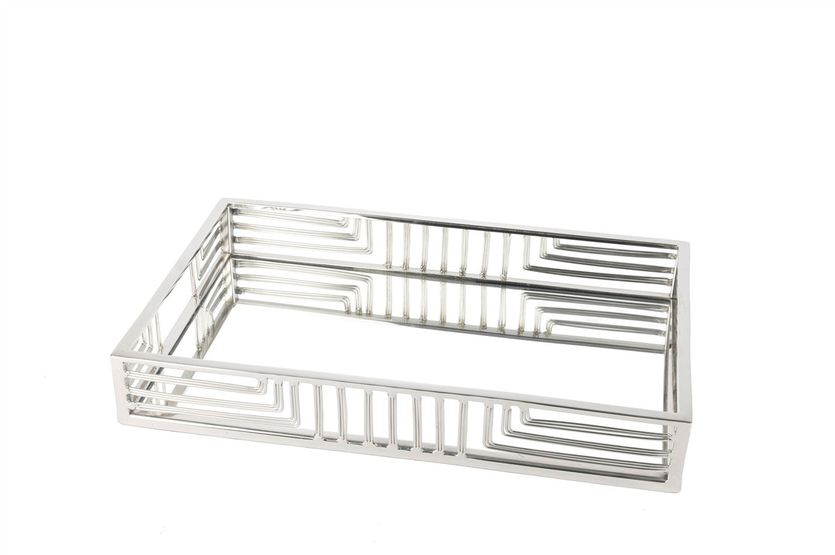 Mikasa Moor Gümüş Aynalı Dikdrtgn Kafes Tepsi 41x26x6cm
