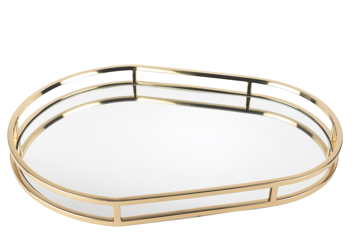 Mikasa Moor Gold Aynalı Asimetrik Tepsi 60x43x5cm