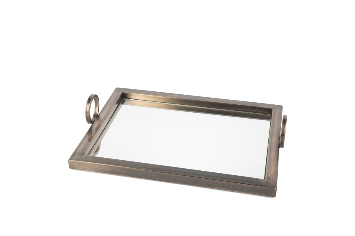 Mikasa Moor Bronz Aynalı Tepsi 36x28x8cm