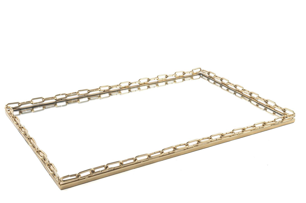 Mikasa Moor Gold Metal Dik Aynalı Tepsi 56x36cm