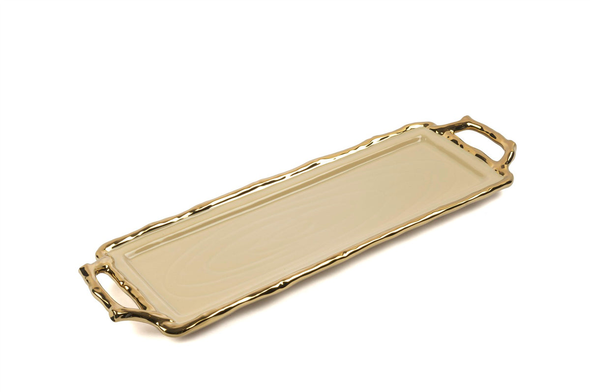 Mikasa Moor Krem Gold UzunTepsi 13x43cm