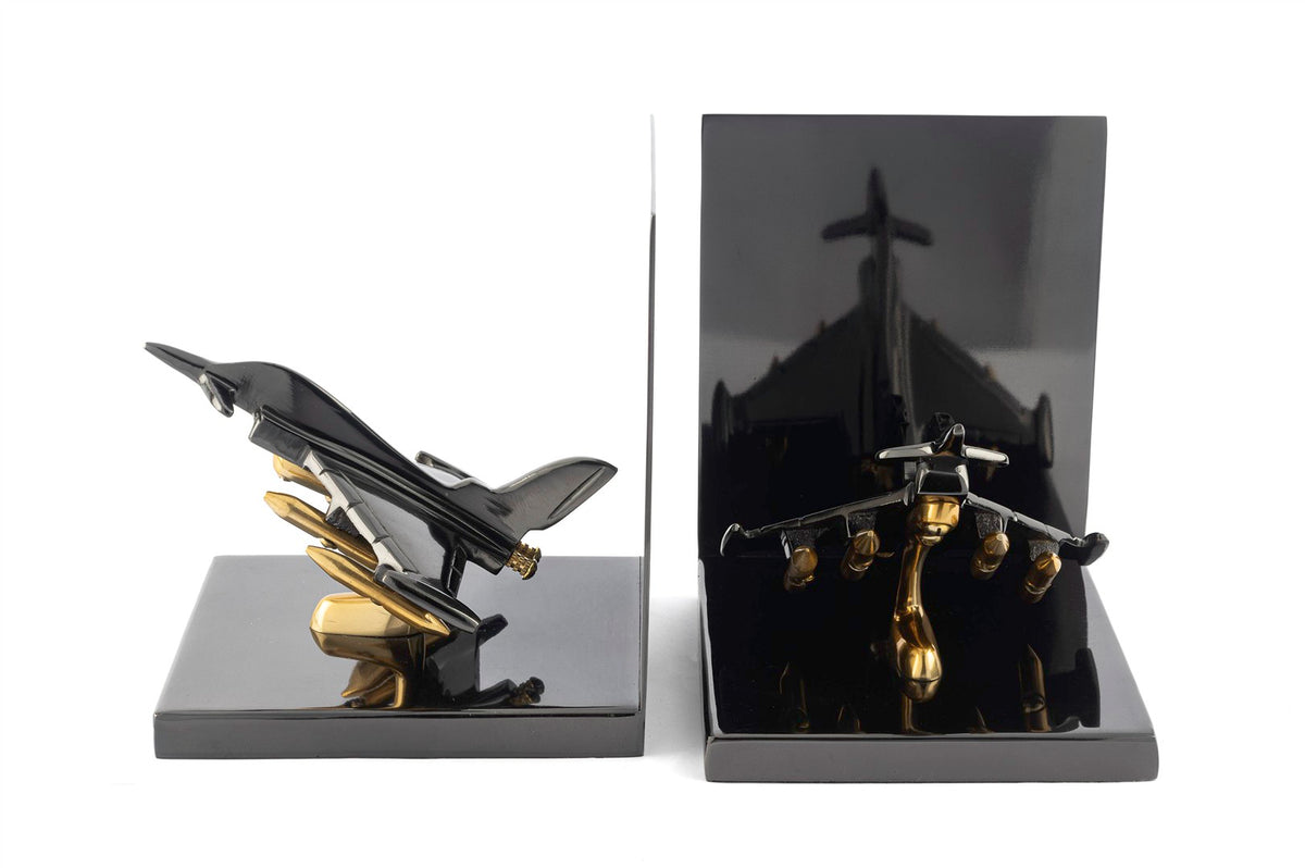 Mikasa Moor Jet Siyah Metal Kitap Tutucu 30x13x16cm