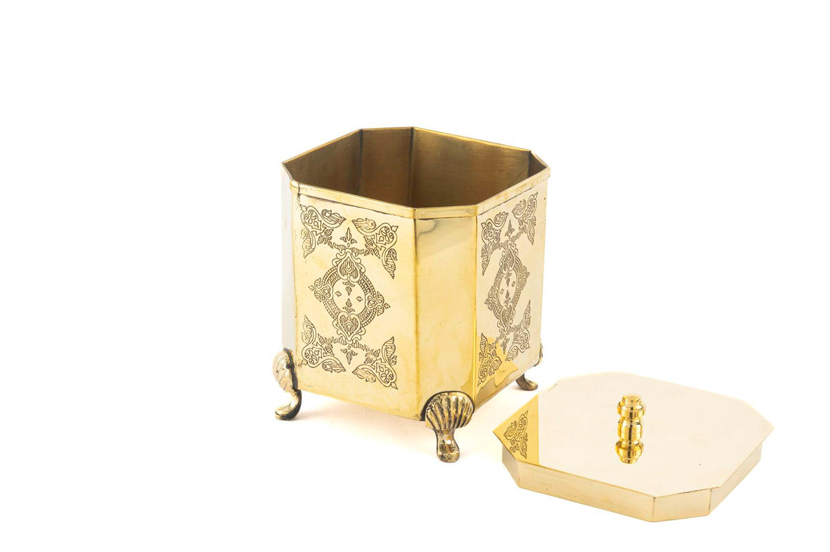 Mikasa Moor Gold Pirinç Kare Kutu 10x10x12cm