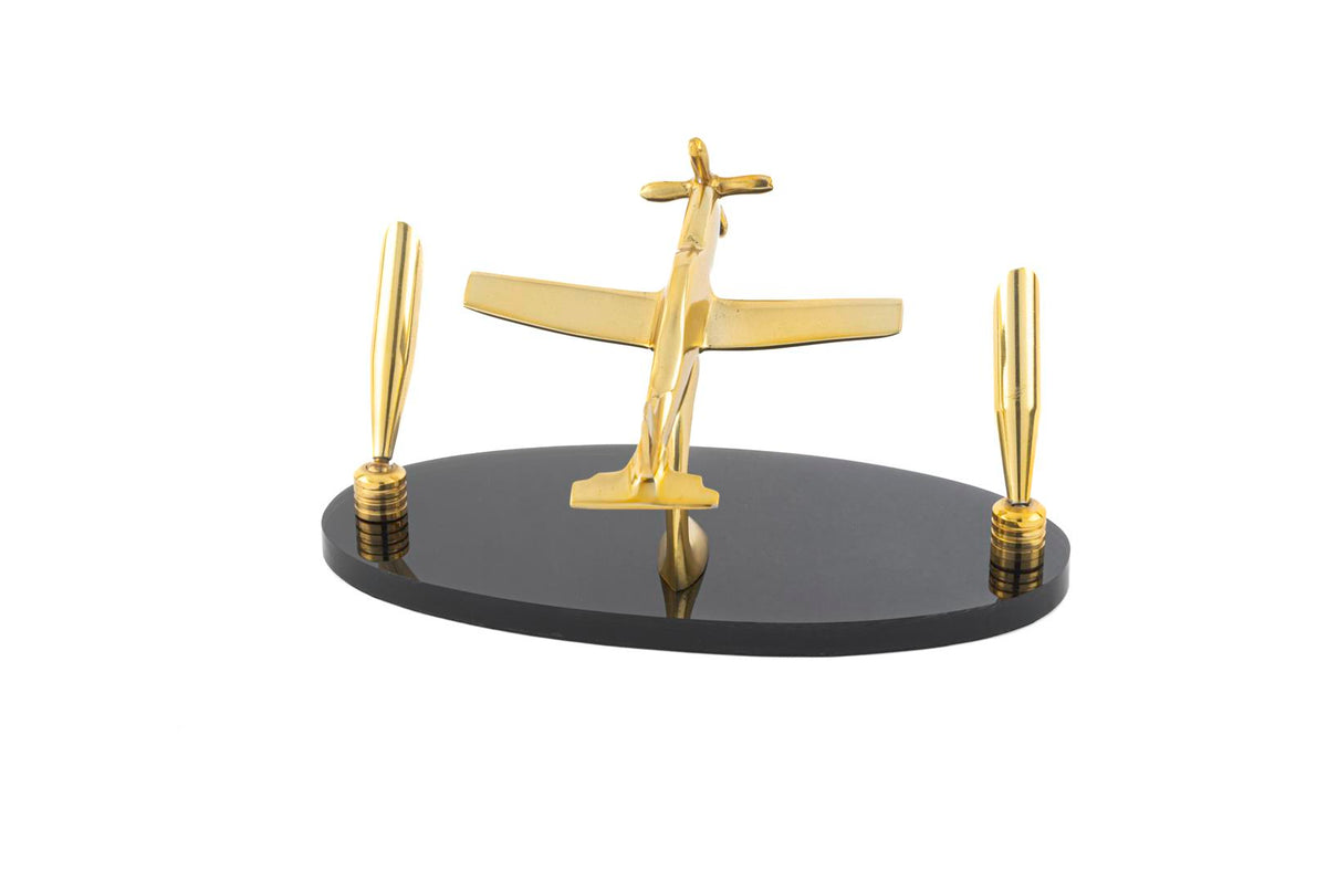 Mikasa Moor Siyah Gold Uçak Dekoratif Kalem Standı 20x10x11cm