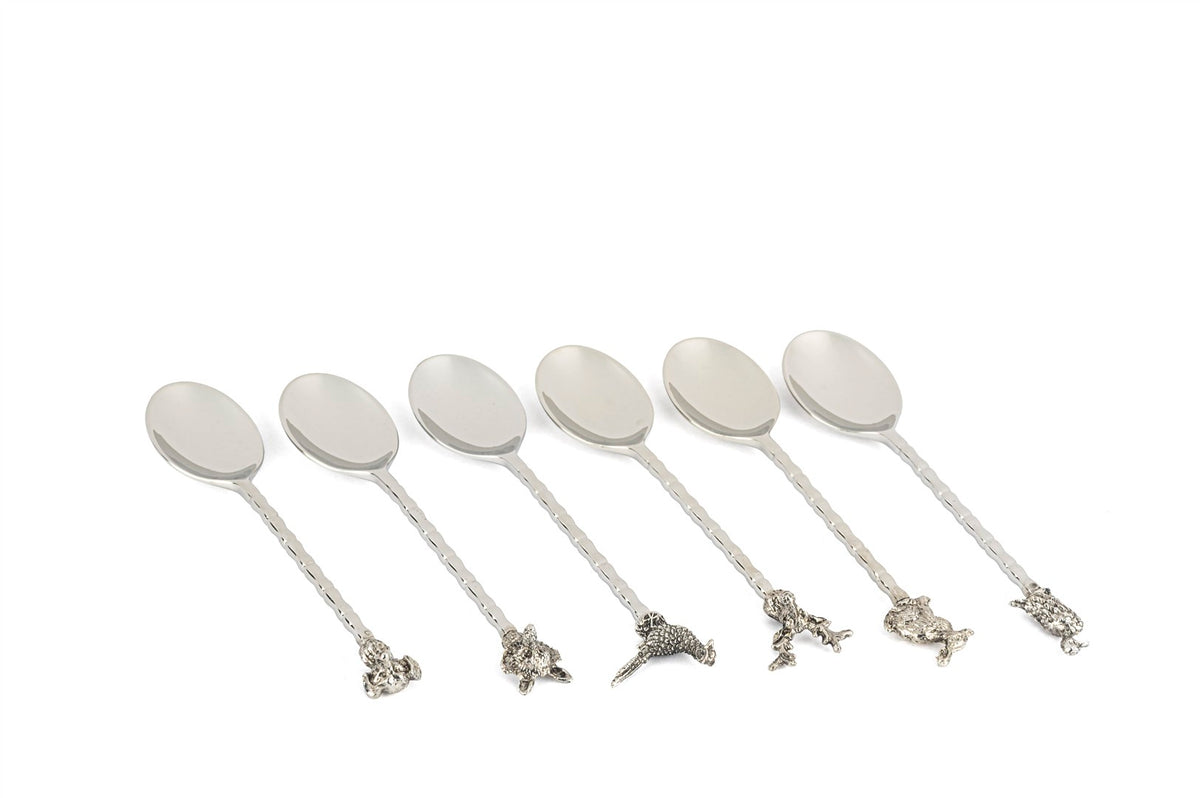 Mikasa Moor Silver 6lı Hayvan Figürlü Çay Kaşığı