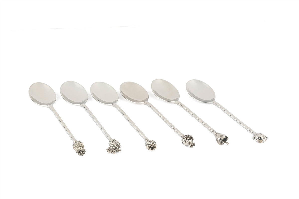 Mikasa Moor Silver 6lı Meyve Figürlü Çay Kaşığı