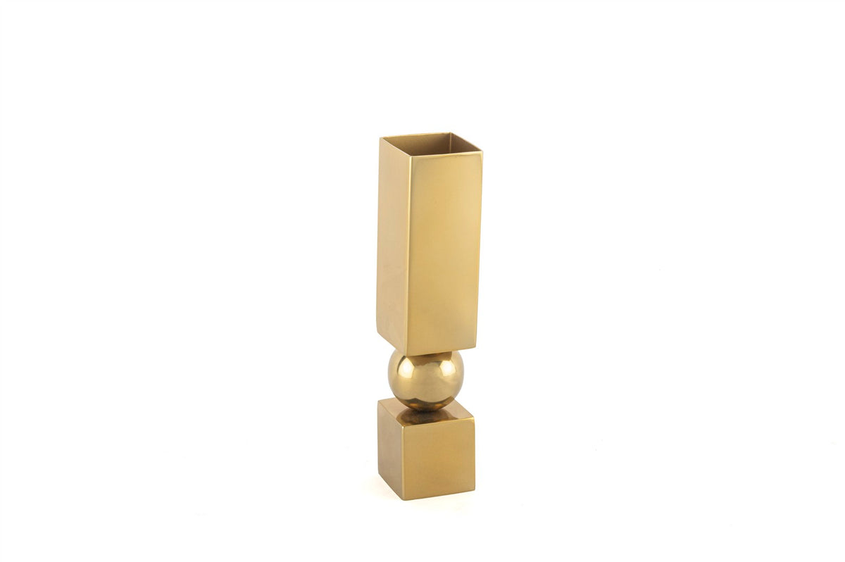 Mikasa Moor Gold Gövdeli Kübik Tabanlı Vazo 5x24cm
