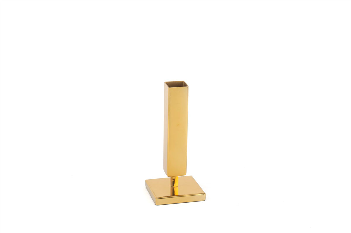 Mikasa Moor Gold Köşeli Ayaklı Vazo 8x18cm