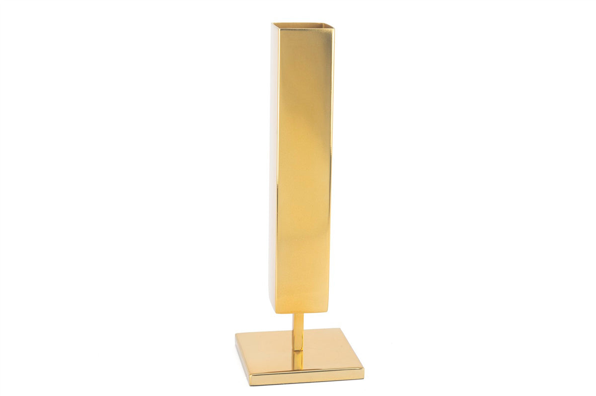 Mikasa Moor Gold Köşeli Ayaklı Vazo 11x32cm