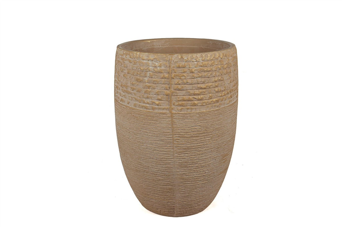 Mikasa Moor Krem Beton Dokulu Saksı 42x63cm