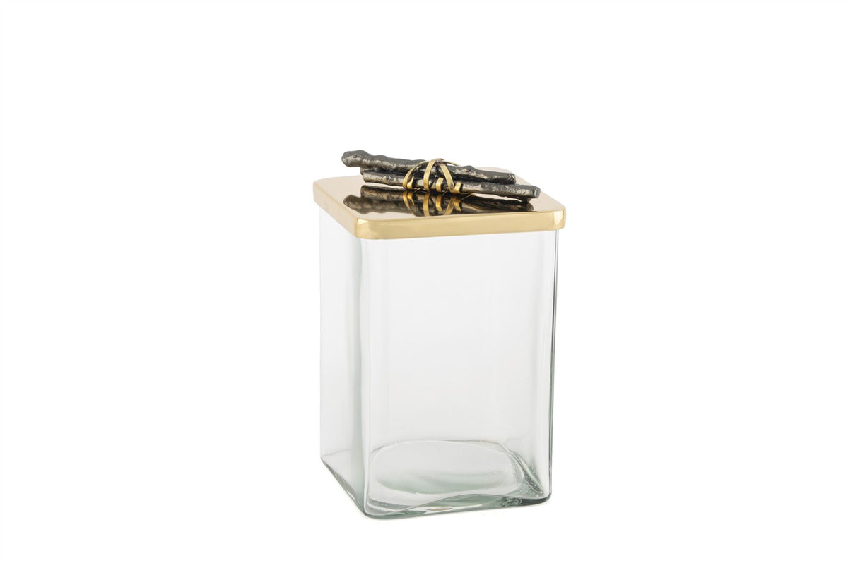Mikasa Moor Gold Kapaklı Cam Kavanoz 15x11cm