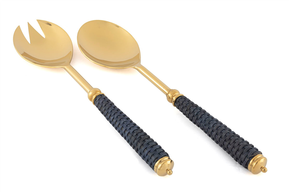Mikasa Moor Gold Lacivert Hasır Salata Servis Seti