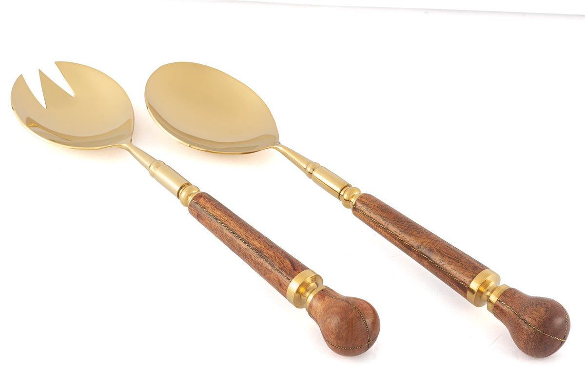 Mikasa Moor Gold Ahşap Salata Servis Seti