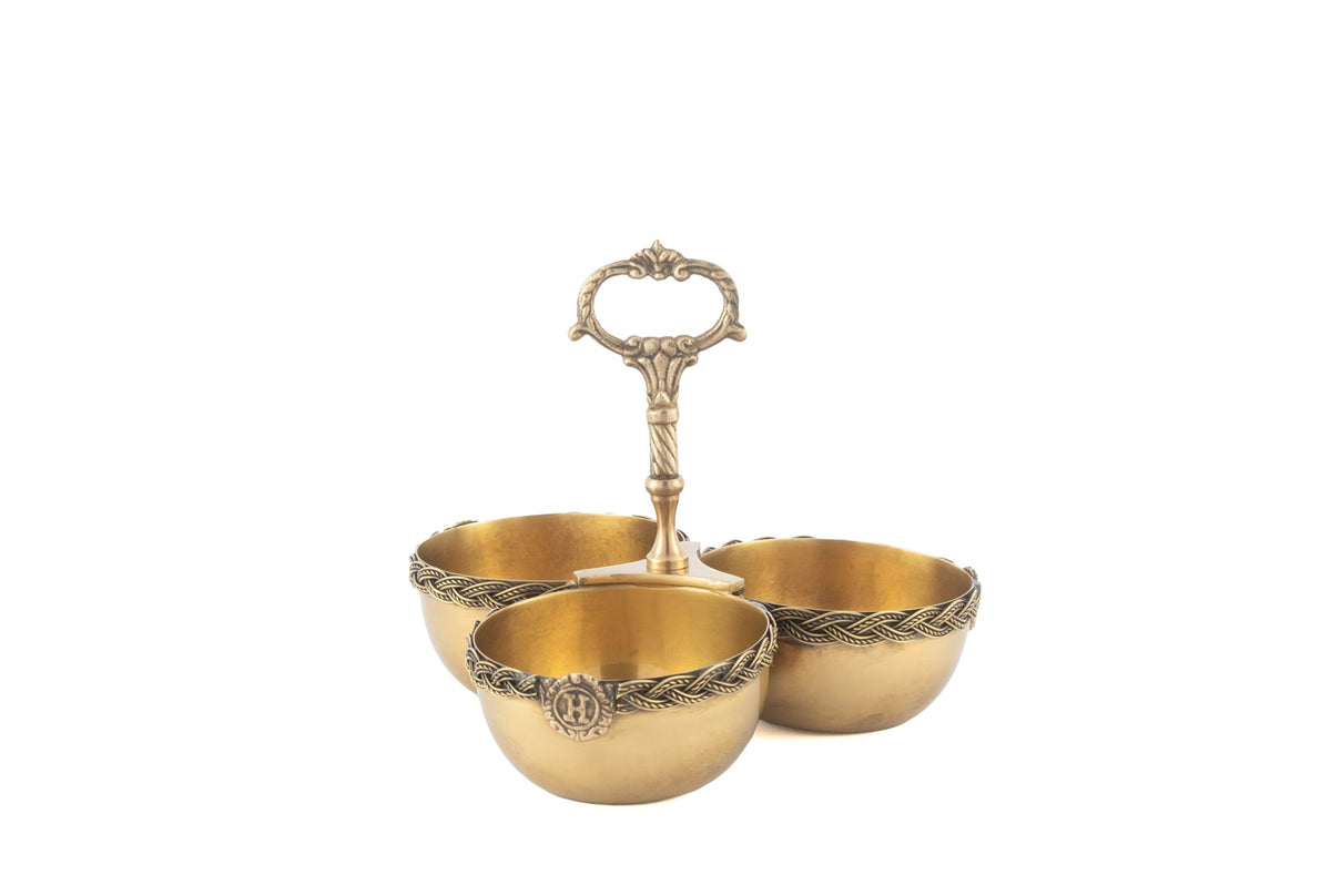 Mikasa Moor Antik Bakır 3lü Çerezlik 22x19cm