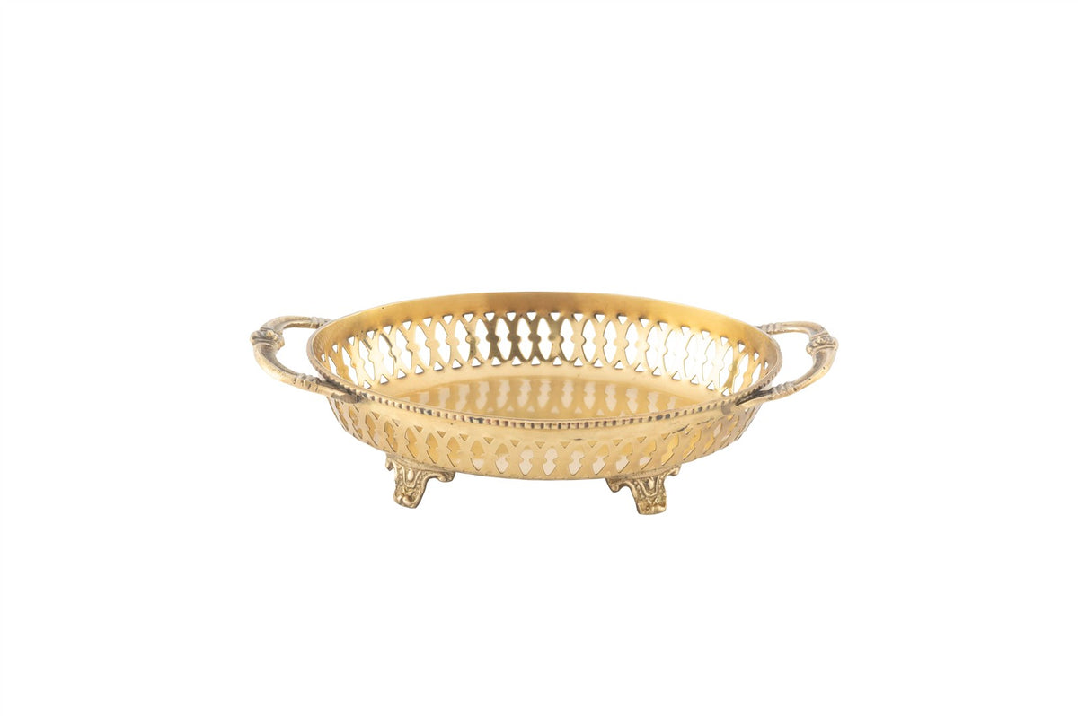 Mikasa Moor Antik Bakır Dekoratif Kulplu Kase 25x15x7cm