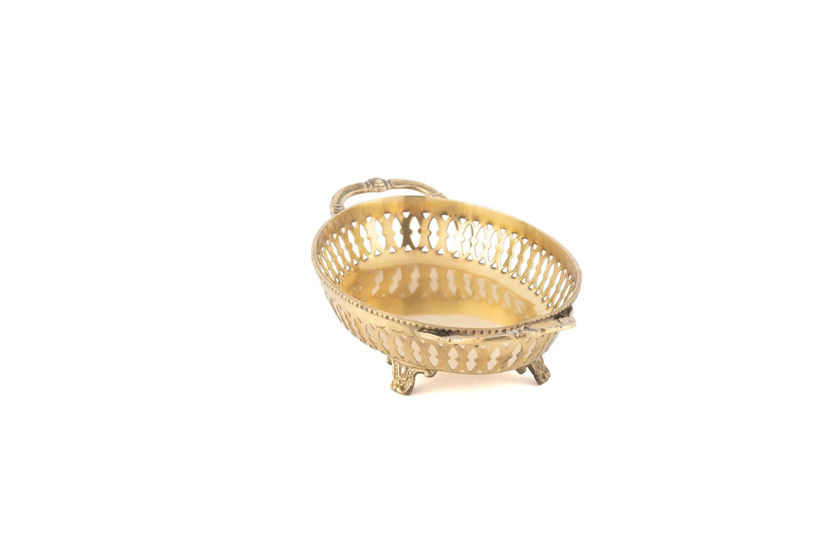 Mikasa Moor Antik Bakır Dekoratif Kulplu Kase 25x15x7cm