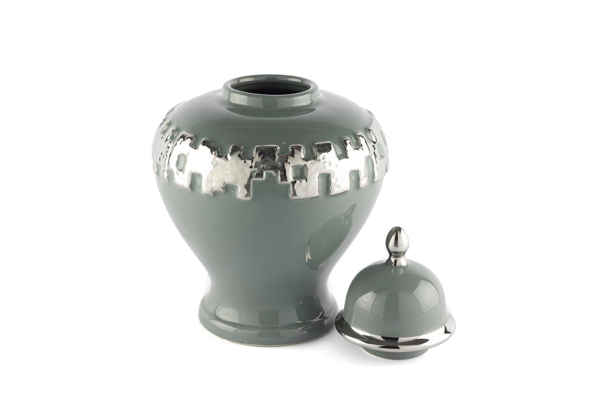 Mikasa Moor Silver Şeritli Gri Küp 24x24x36cm