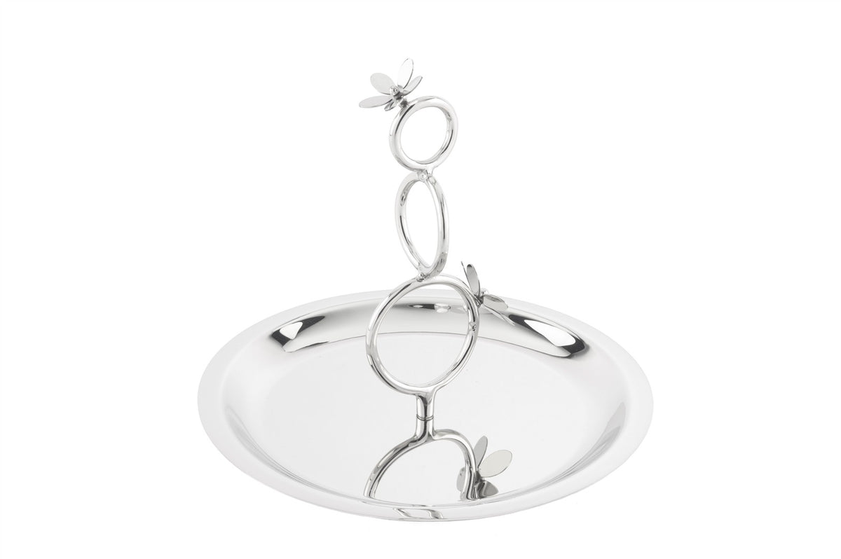 Mikasa Moor Flora Silver Kulplu Sunumluk 23x19cm