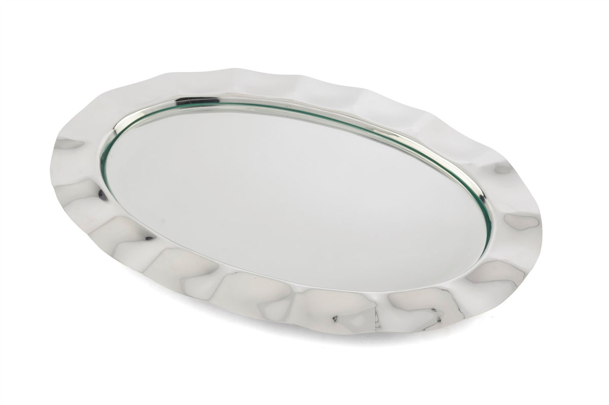 Mikasa Moor Silver Camlı Tepsi 40x27cm