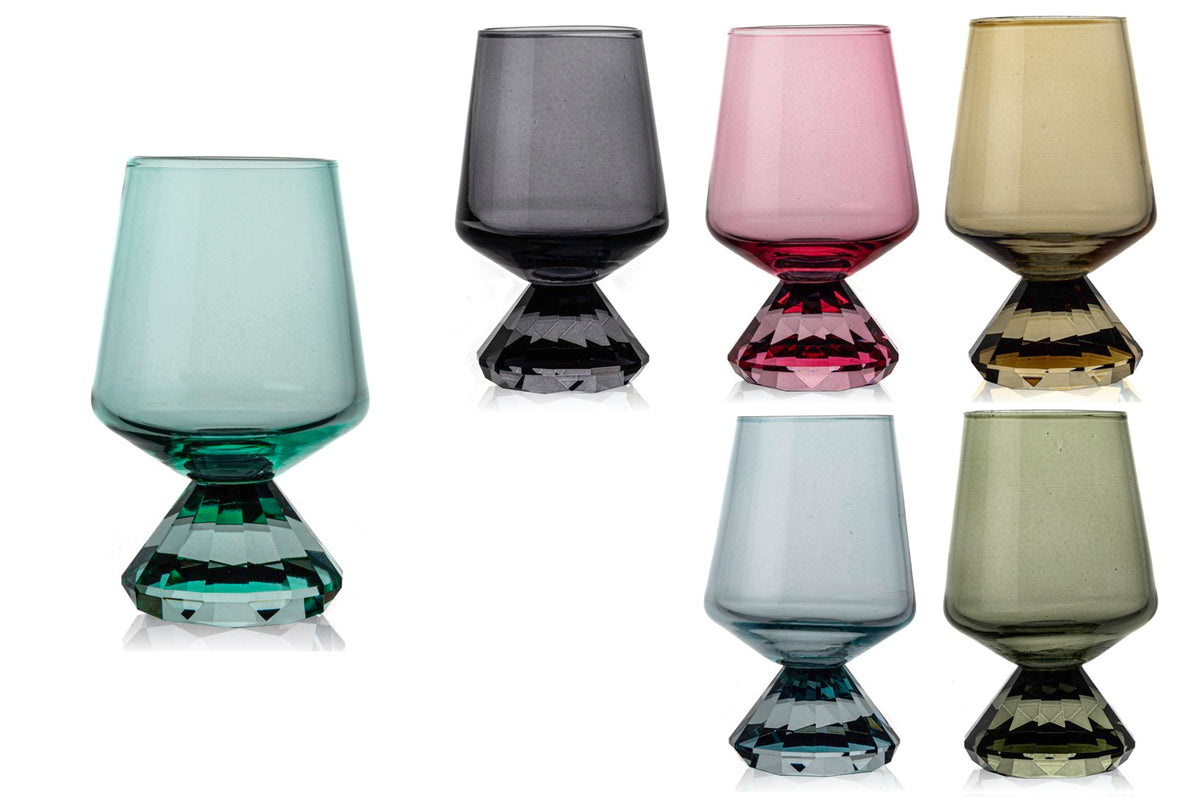 Mikasa Moor 6'lı Mix Renkli Kristal Ayaklı Bardak 132ml