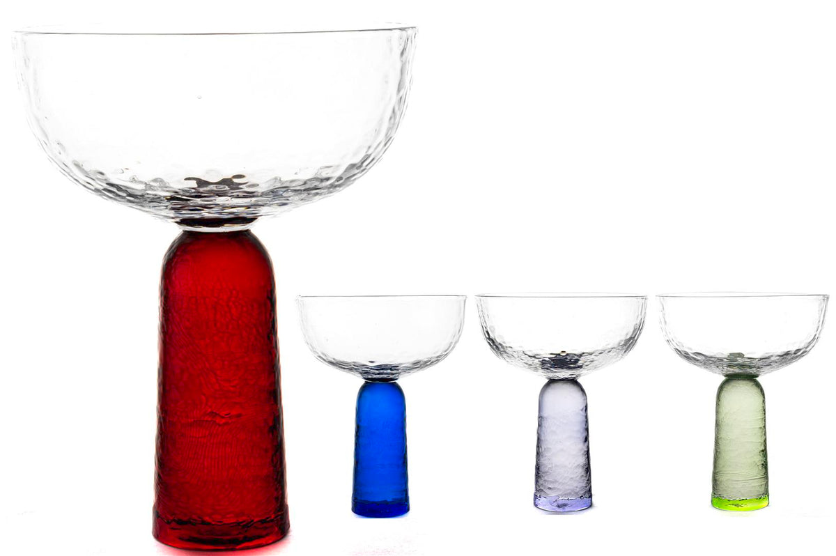 Mikasa Moor Renkli Ayaklı Dövülü 4lü Kup Bardak 270ml