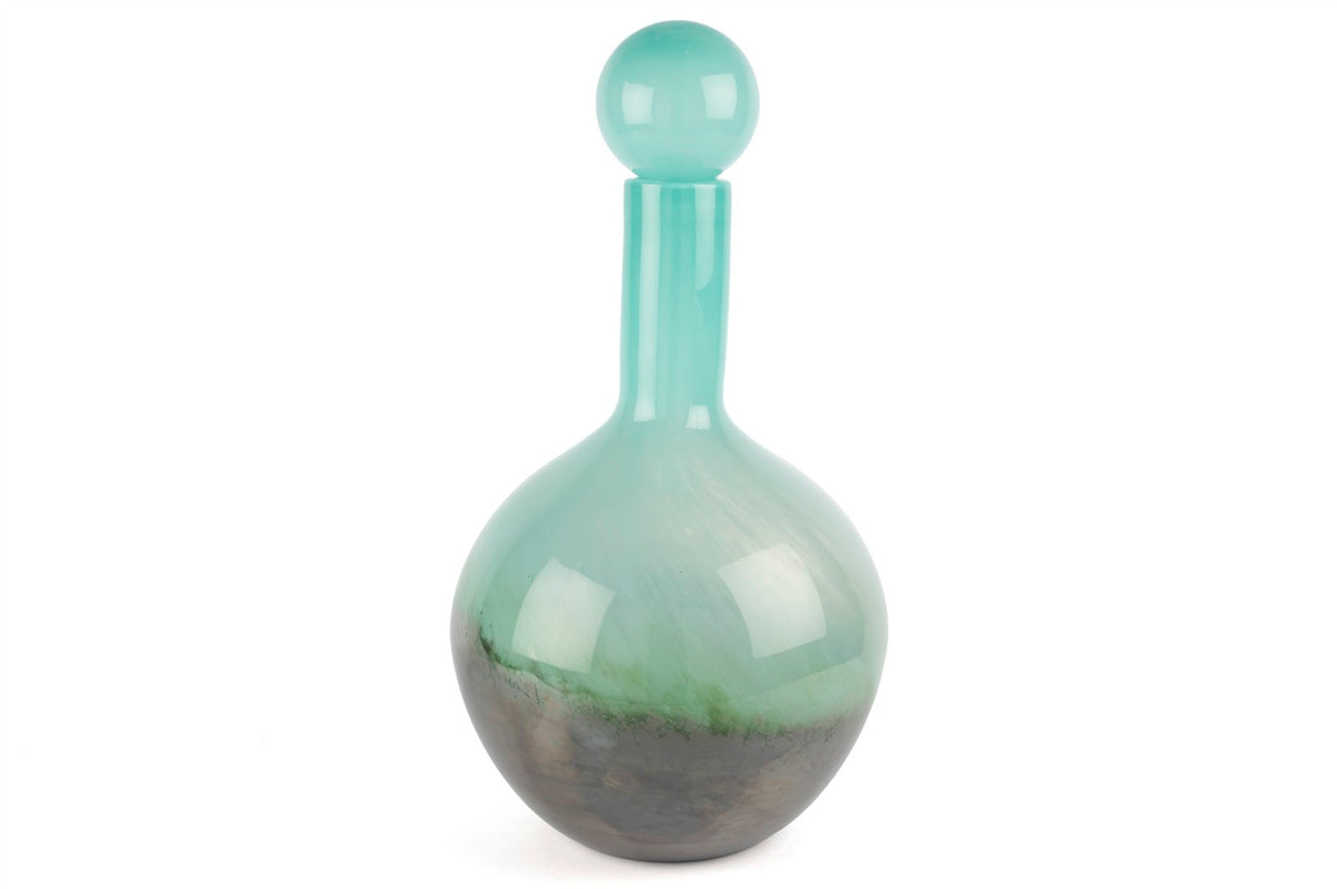 Mikasa Moor Turkuaz Yeşil Kapaklı Cam Küp 46x24cm