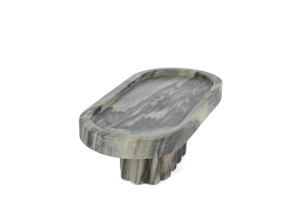 Mikasa Moor Oval Mermer Ayaklı Sunumluk 31x15x12cm