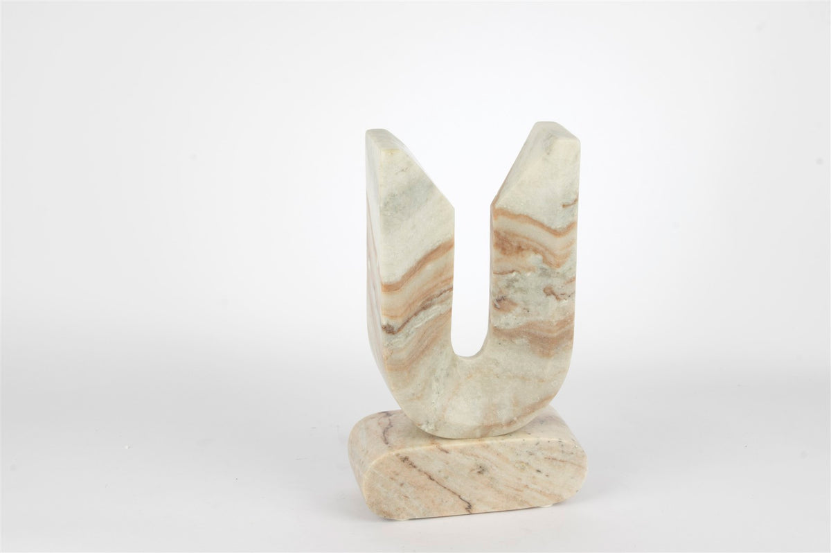 Mikasa Moor Krem Mermer Dekoratif Obje 15x7x26cm