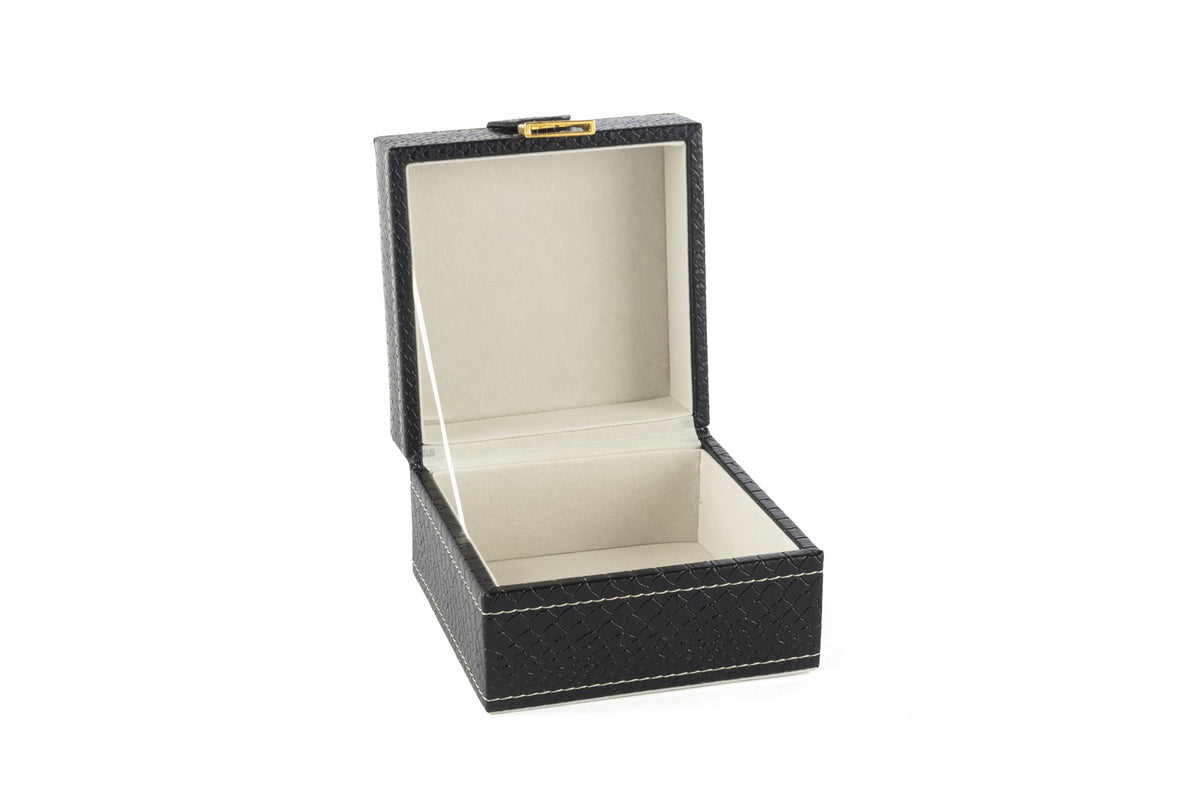 Mikasa Moor Siyah Gold Kulplu Deri Kutu 12x12x8cm
