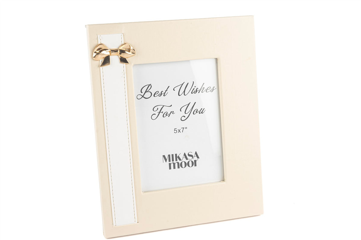 Mikasa Moor Krem Deri Gold Fiyonklu Çerçeve 26x21cm