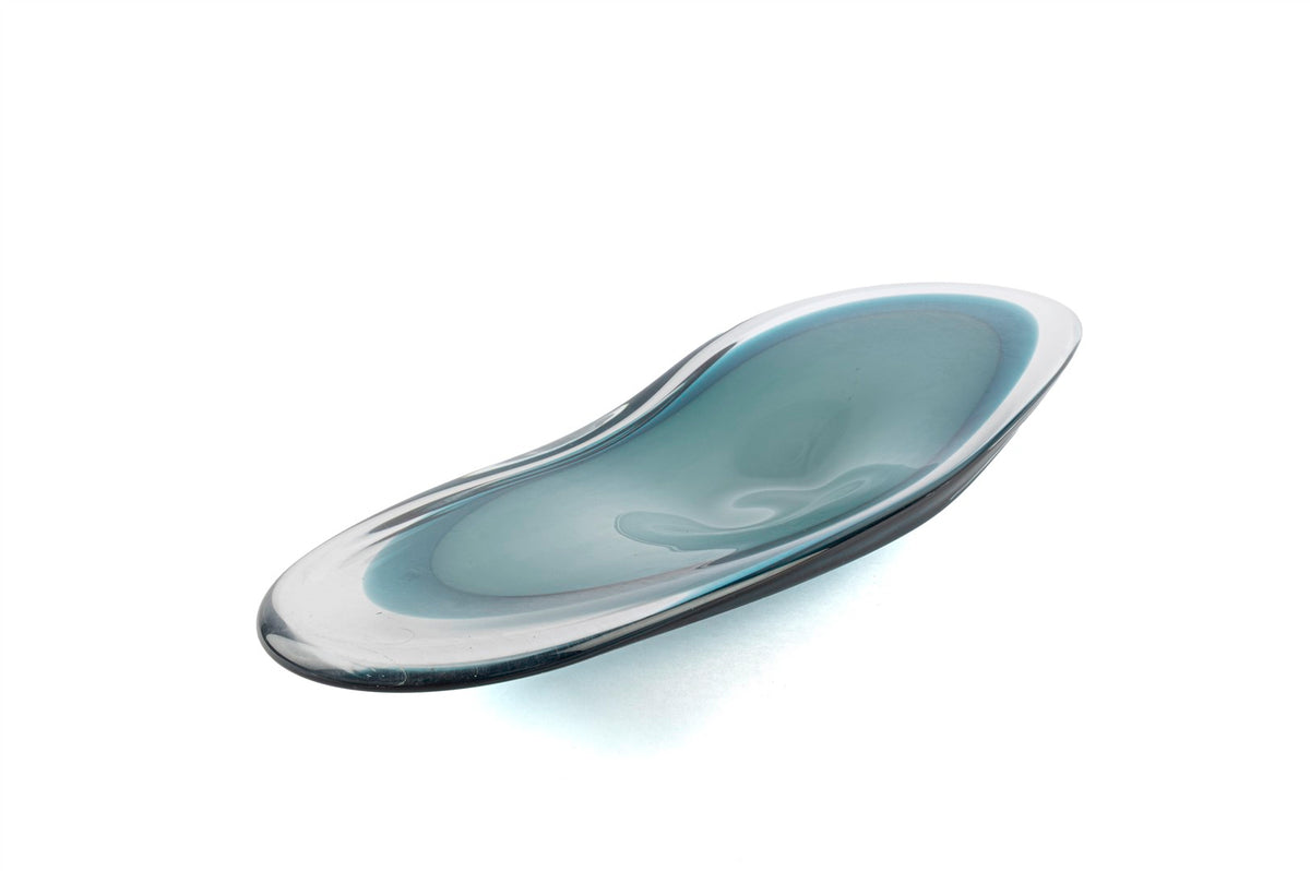 Mikasa Moor Lunera Turkuaz Cam Dekoratif Tabak 65x25cm