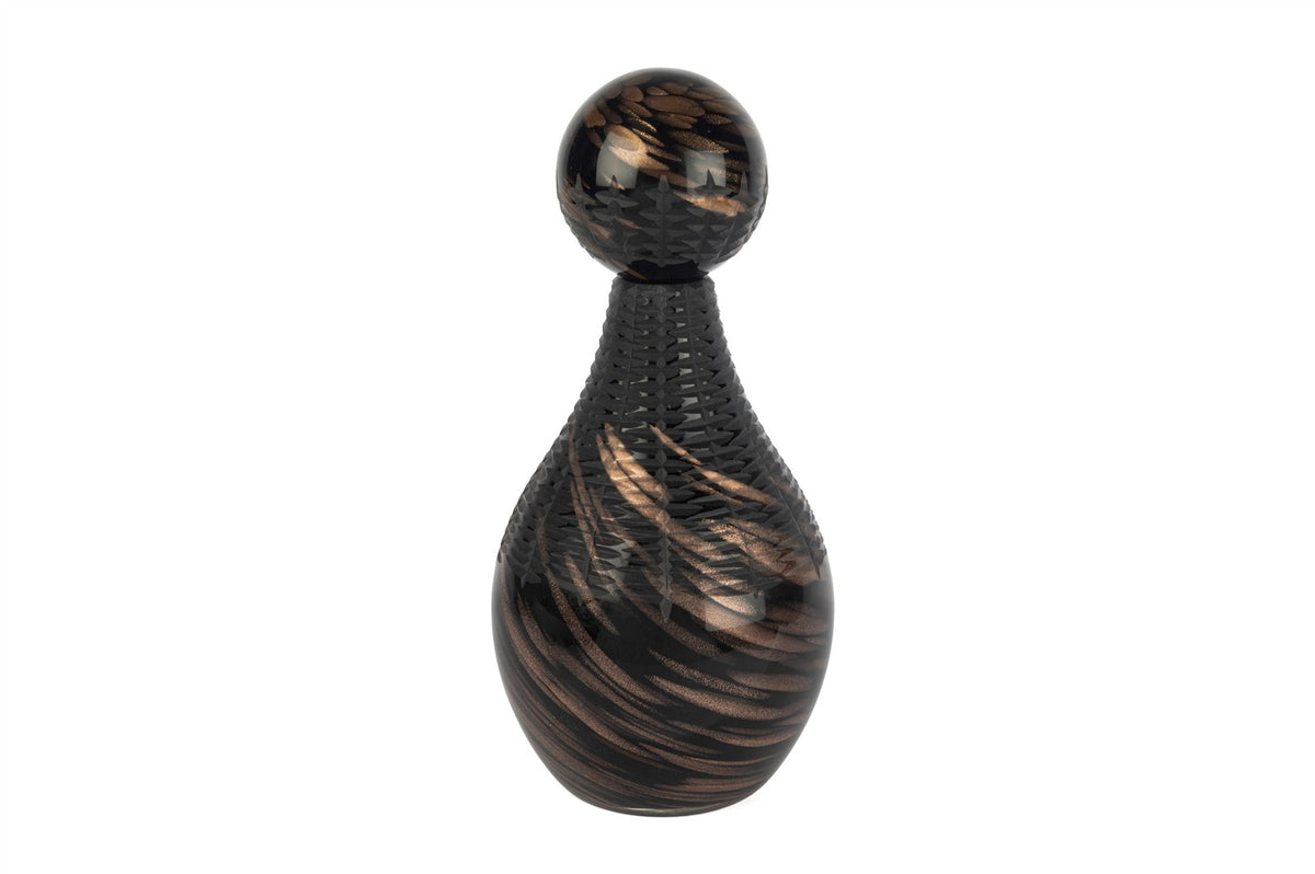 Mikasa Moor Siyah Bronz Dekoratif Cam Şişe 18x36cm