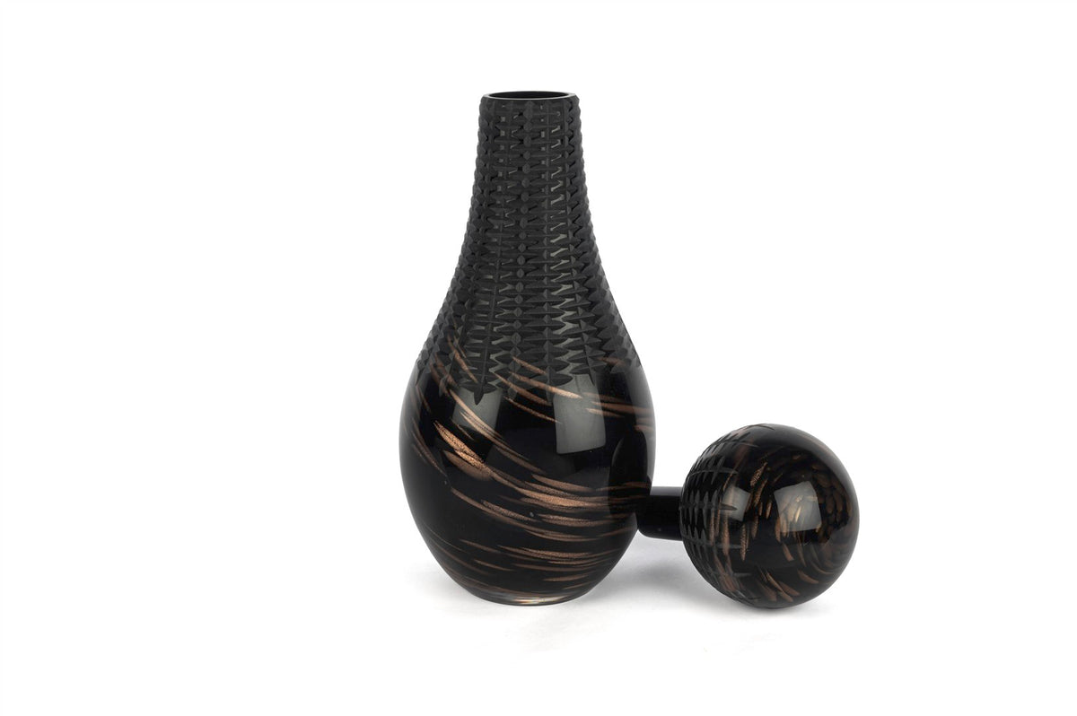 Mikasa Moor Siyah Bronz Dekoratif Cam Şişe 19x47cm