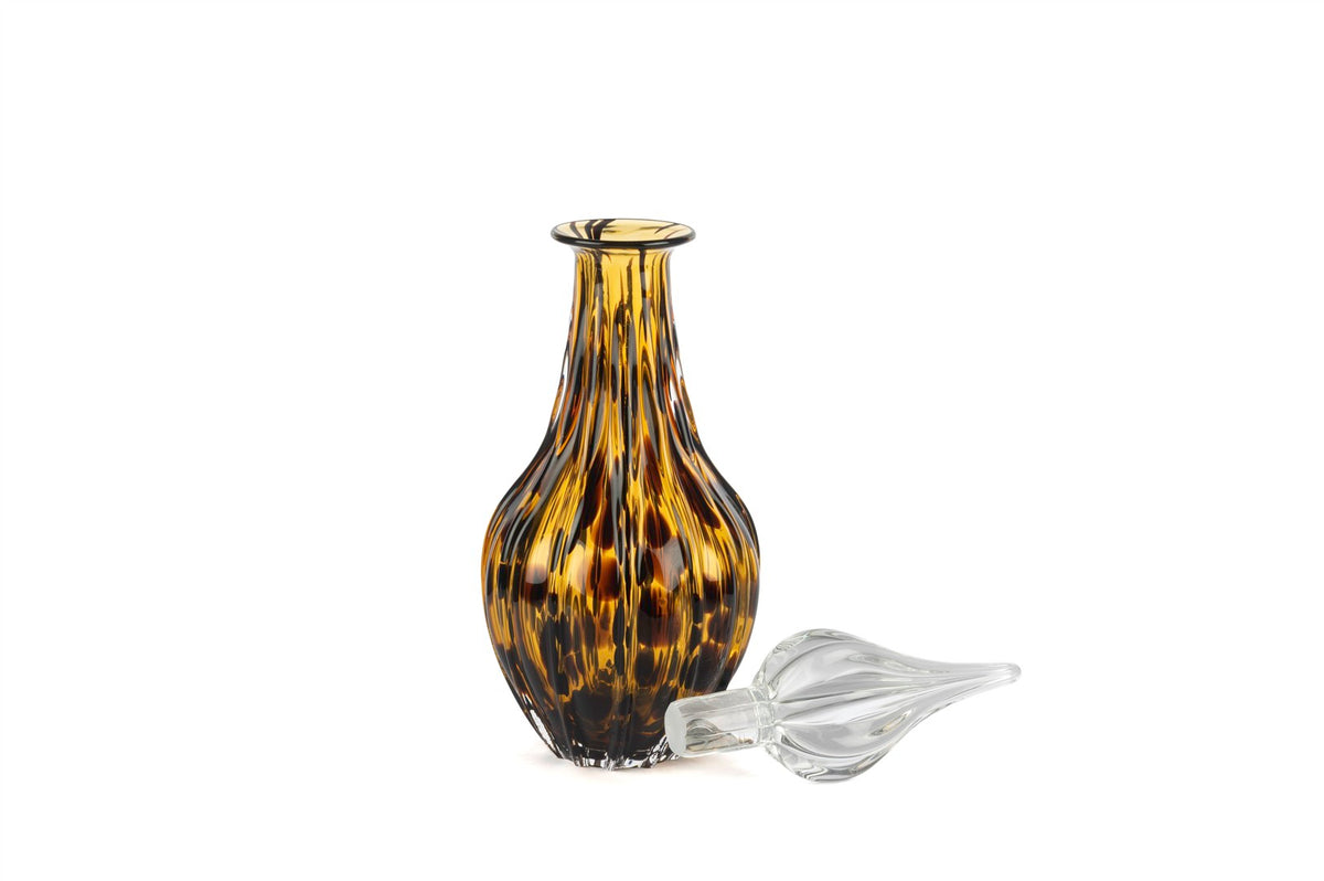 Mikasa Moor Amber Cam Şeffaf Kapak Dekoratif Şişe 15x42cm