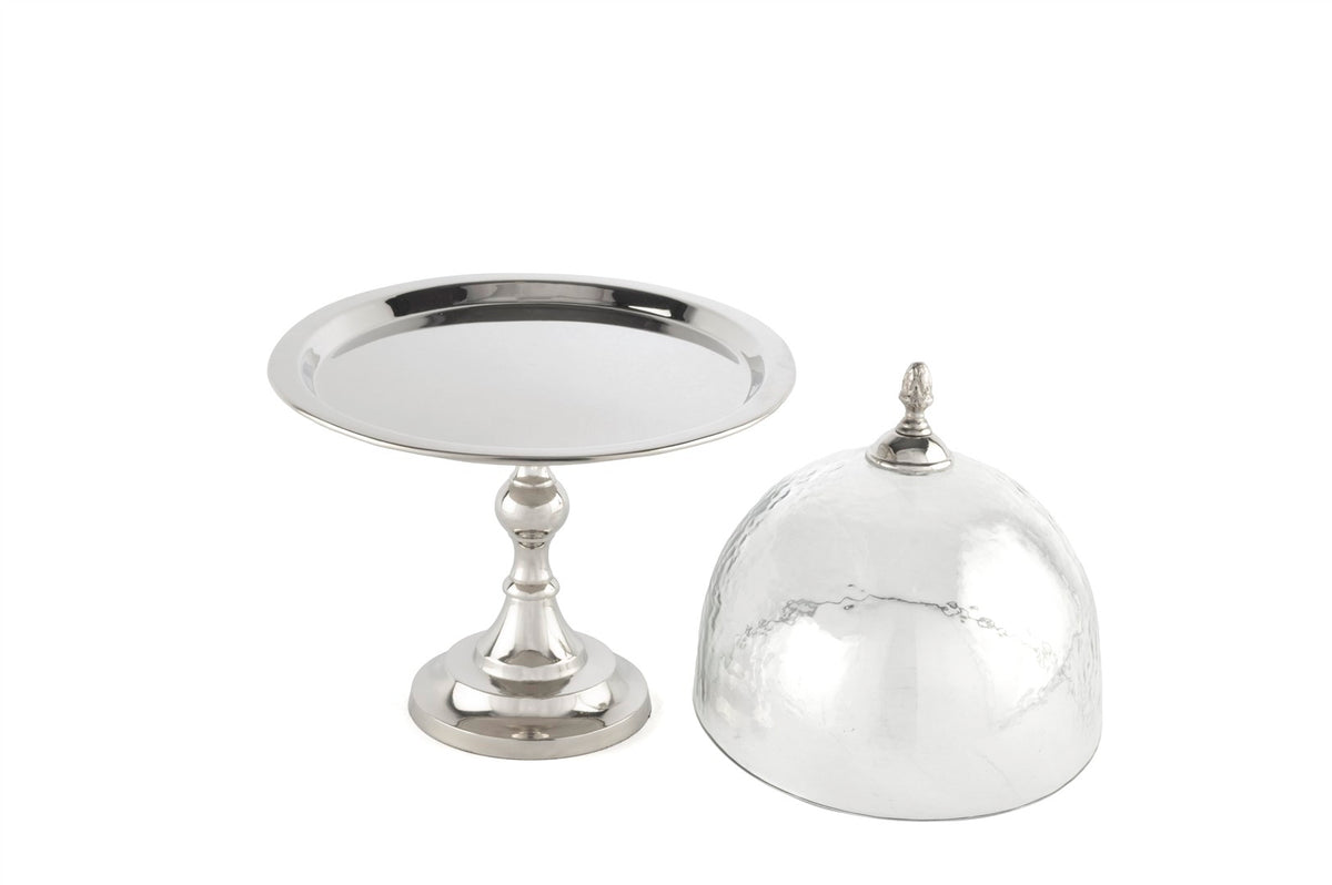 Mikasa Moor Gümüş Oval Ayaklı Kek Standı 25x30x35cm