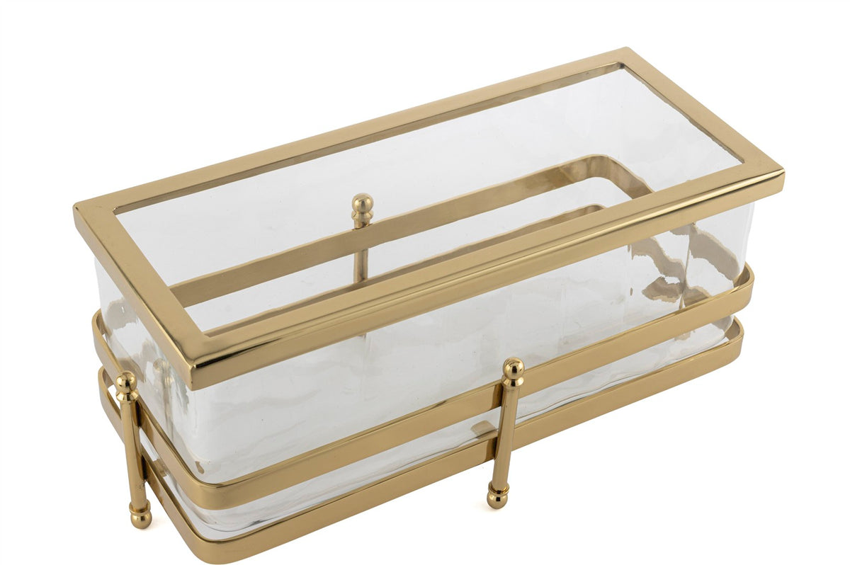 Mikasa Moor Gold Metal Standlı Dik Cam Sunumluk 34x16x16cm