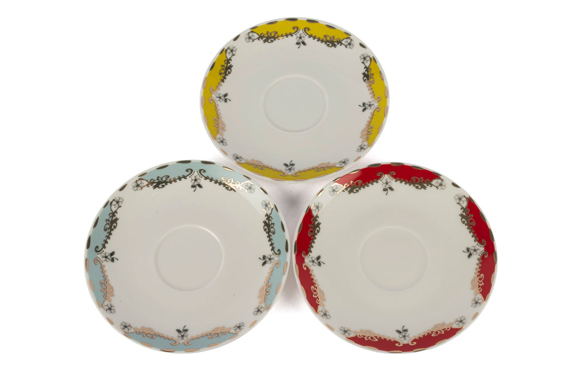 Mikasa Moor Toscana Rim 3Asorti 6lı Kahve Fincan Seti 90ml