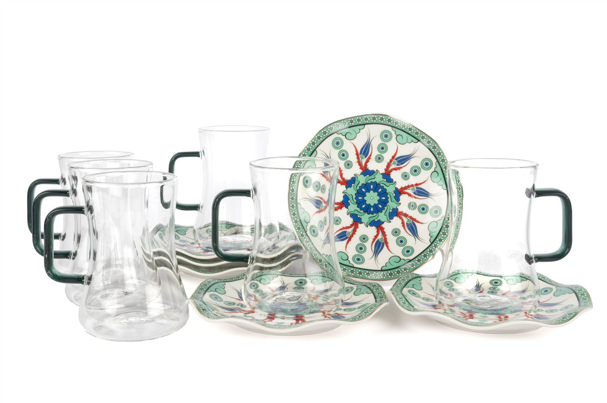 Mikasa Moor Verde Mosaic 6lı Cam Çay Seti 180ml