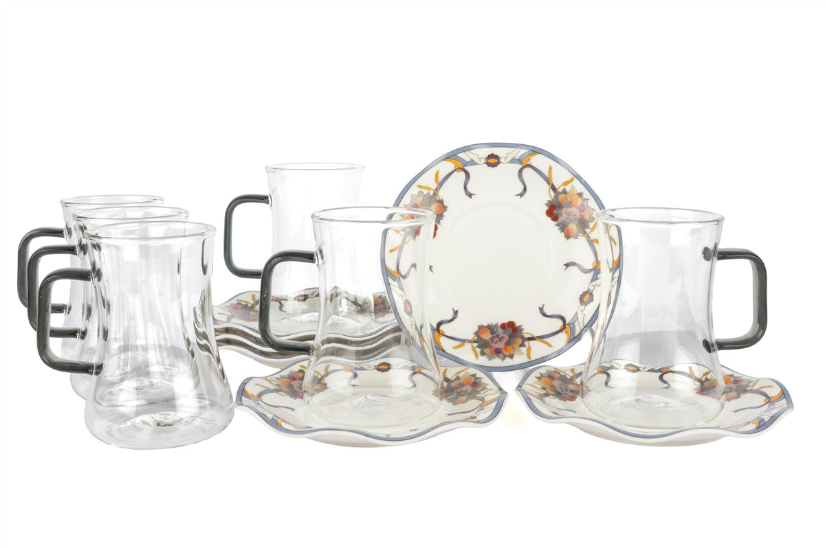 Mikasa Moor Sole Bouquet 6lı Cam Çay Seti 180ml