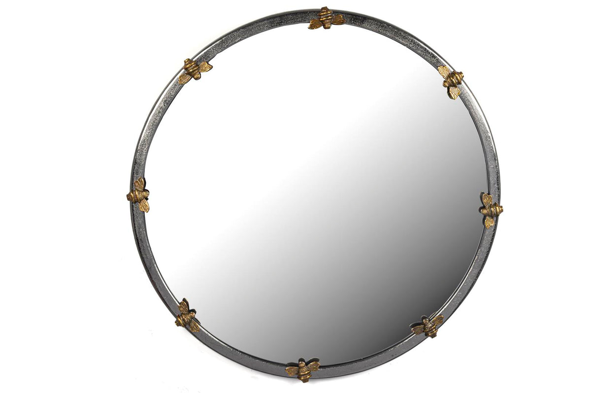 Mikasa Moor Antik Gri Metal Arılı Ayna 81cm