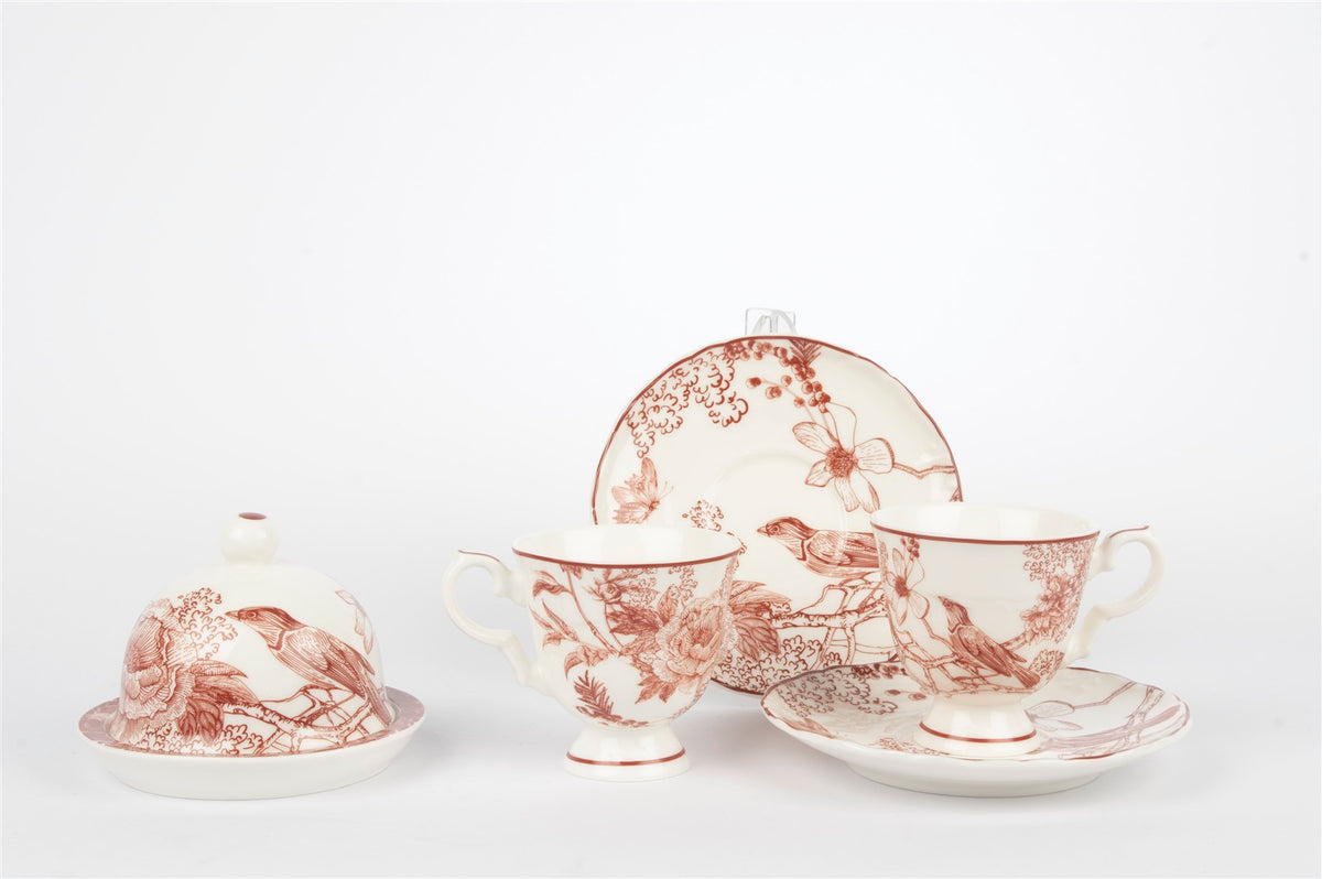 Mikasa Moor Toile De Rose 2li 5Parça Kahve Fincan Seti 90cc