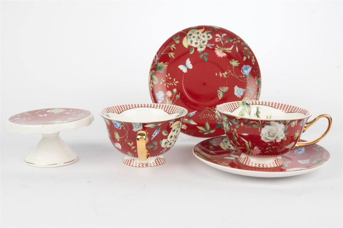 Mikasa Moor Ruby Garden 2li 5Parça Çay Fincan Seti 200cc