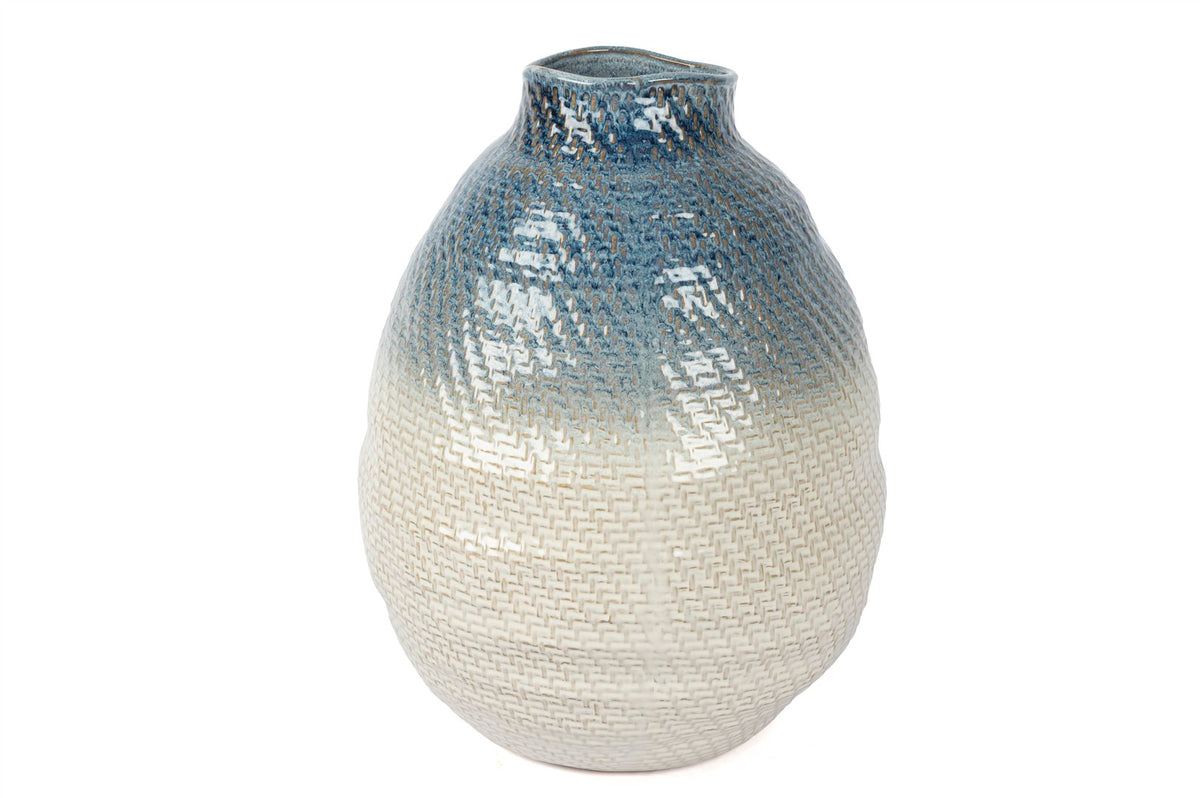 Mikasa Moor Beyaz Mavi Geçişli Seramik Küp 46x36cm
