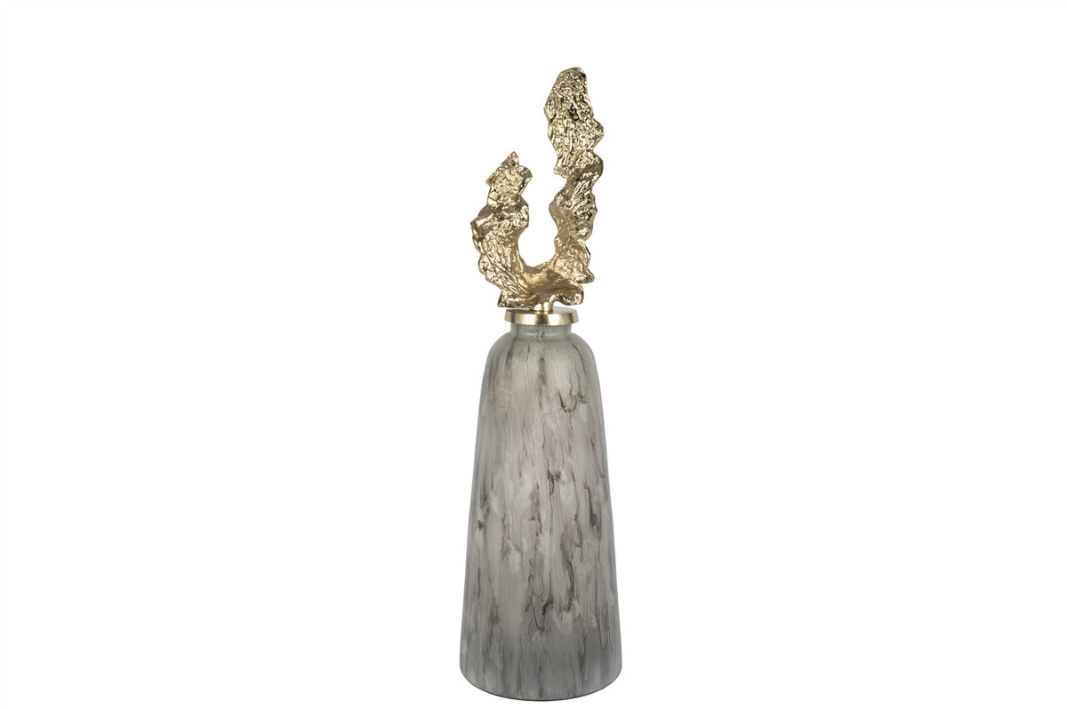 Mikasa Moor Gri Mermer Desenli Gold Kapaklı Küp 87x24cm