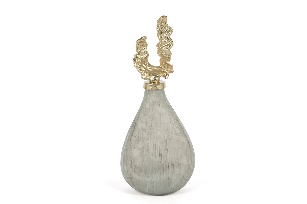 Mikasa Moor Gri Mermer Desenli Gold Kapaklı Küp 51x20cm