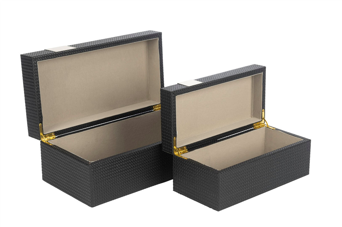 Mikasa Moor 2 li Siyah Gold Dekoratif Kutu 24x12x1cm 30x16x12cm