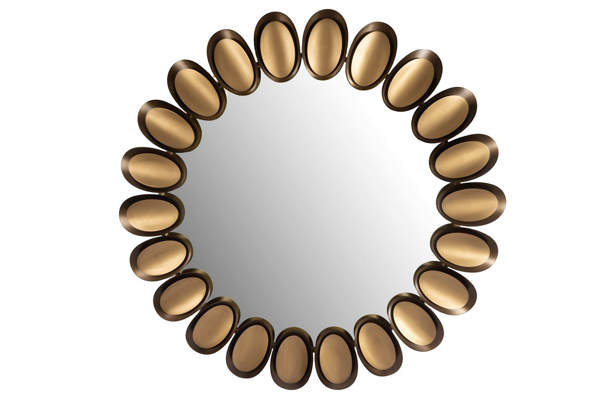 Mikasa Moor Bronz Gold Metal Yaprak Ayna 113cm
