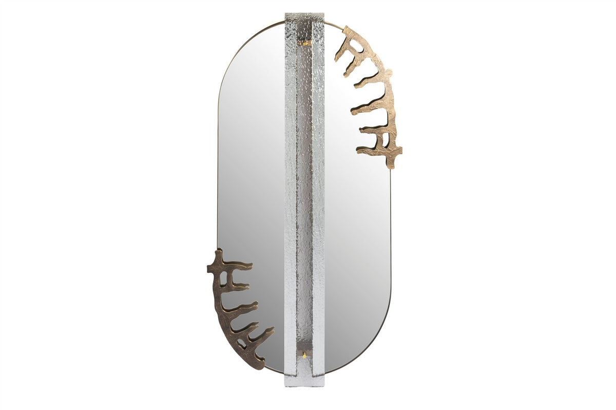 Mikasa Moor Bronz Buzlu Cam Oval Ayna 56x127cm