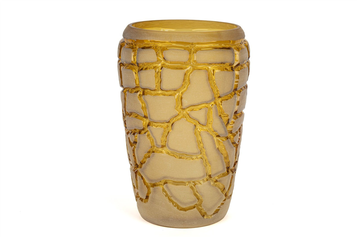 Mikasa Moor Amber Kabartmalı Cam Saksı 27x40cm